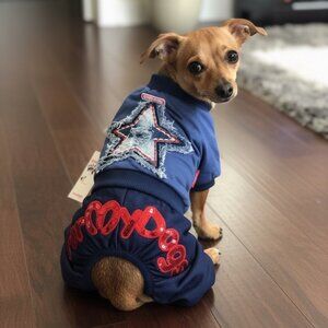 Small Dog Pet Clothing Outfit Jumpsuit Reversible 2 -in-1 NWT